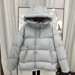 Women's Down Winter Hooded Jacket Women Thick Warm Double Zipper 90% White Duck Parka Casual Female Ins Snow Black Outwear