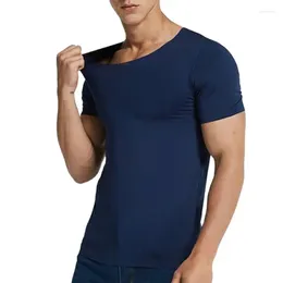 Men's T Shirts 2023 Summer Streetwear Ice Silk Short-Sleeved Shirt Man V-Neck Thin Fashion Casual Sports Solid Bottoming For Men