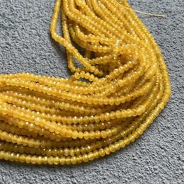 Loose Gemstones Natural Minerals Stone 4 6MM Brazil Faceted Yellow Topaz Round Beads For Jewellery Making DIY Bracelet Necklace