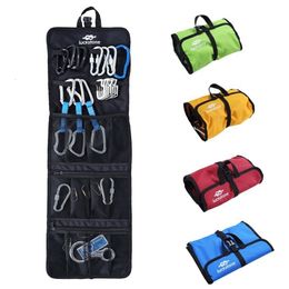 Carabiners Rock Climbing Storage Bag Gear Equipment Organised Storage Bag Carabiner Organised Bag Black/Green/Red/Yellow/Bule 231021