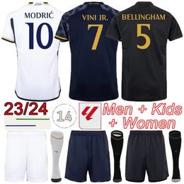 Real Madrids Jerseys 2023 2024 BELLINGHAM Men Soccer Jersey 23 24 Home Away 3RD Women Football Shirts Kids Kit VINI JR. MODRIC VALVERDE Uniforms Sets camiseta de futbol