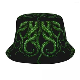 Berets Women Bucket Hats Cthulhu Skull Vocation Getaway Headwear Packable Vacation Fishing Cap Call Of Session