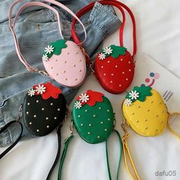Handbags Kids Girl Willow Nail Single Shoulder Bag Sweet Cute Fruits Storage Crossbody Bags Handbag Kid Gifts