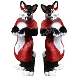 2024 High quality Husky Dog Fox Mascot Costume Carnival Unisex Outfit Adults Size Christmas Birthday Party Outdoor Dress Up Promotional Props