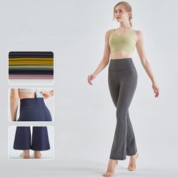 2023 Women's Bootcut Yoga Pants High Waist Workout Bootleg Pants with Pockets Flare Work Dress Pants