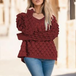 Women's Sweaters Mens Warm Hoodie Knitted Feather Hollow Out V Neck Long Sleeve Sweater With 3D Effect