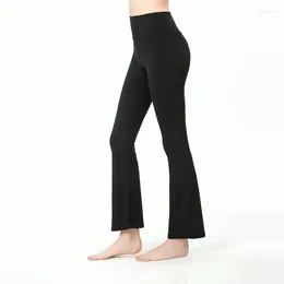 Active Pants With Logo High Waist Hip Lift Yoga Flare Dance Durable Nylon Spandex Stretch Training Sports Gym Women