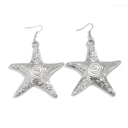 Backs Earrings Exaggerated Sea Star Design Metallic Studs Ocean Style Fashion Beach