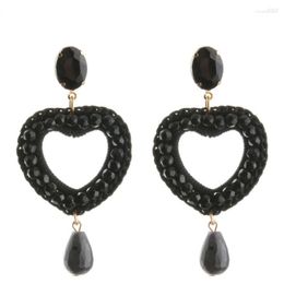 Dangle Earrings Oorbellen Hand-knitted For Fashion Women Tassel Long Wedding Luxury Heart-shaped Drop