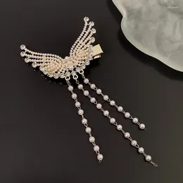 Hair Clips Exquisite Butterfly Fringe Rhinestone Claw Clip Women's Elegant Horsetail Crab Fashion Accessories Female