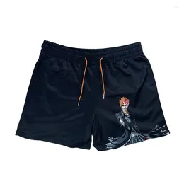 Men's Shorts Anime Bleach Classic Gym Baskeall Workout Mesh Summer Casual Swimming