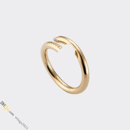 Pierścień do paznokci projektant biżuterii dla kobiet Designer Ring Diamond Pierścień Tytanowy stalowy złoto nigdy nie zanikają niealergiczne złoto/srebrne/różowe złoto; Store/21417581