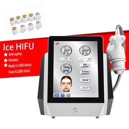 Professional 62000 Shots Ultrasonic Hifu Face Lift Facial Skin Tightening Anti-aging Smas Lifting Ice Hifu Machine High Focused Ultrasound Beauty Machine