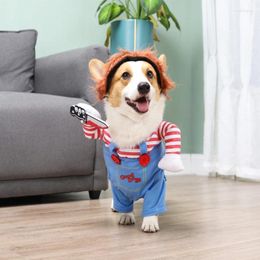 Dog Apparel Costume Funny And Creative Designer Clothes Fashion Striped Cat Contrast Colour Splicing Pet