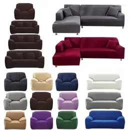 Chair Covers Elastic Waterproof Sofa Cover 1/2/3/4 Seat Solid Colour Frosted Full Package Living Room Protection Send Pillow
