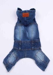 Dog Jean Jumpsuit Pants Denim Pet Puppy Coat Jacket SpringSummer Clothes Apparel 6 sizes6E7E1641990