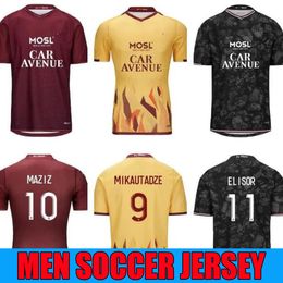 Maillots 23 24 Fc Metz Soccer Jerseys Maziz 2023 2024 Mikautadze Jallow Gueye Joseph Niane Home Danley Elisor away third men kids Football Shirts Maillot