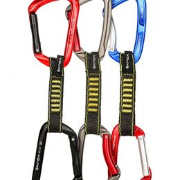 Carabiners XINDA Rock Climbing Quickdraw Sling Professional Safety Lock Extenders Carabiner Mountaineer Outdoor Protect Kits 231021