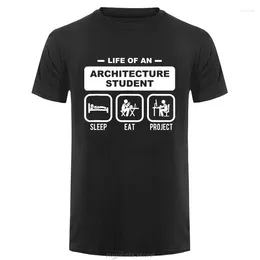 Men's T Shirts Funny Life Of An Architecture Student T-shirt Men Summer Short Sleeve Quality Printing Casual Cotton Eu Size Tee