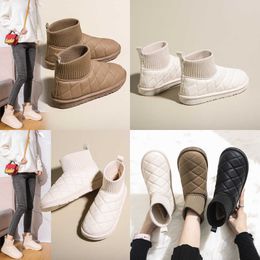 quality Boots New Snow Women's Plush Warm Elastic Short Tube Socks Waterproof Non Slip Autumn Winter