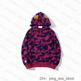 Bapesta Sweatshirts Shark Hoodies Mens Deisigners Hoody Sporty Camouflage Pattern Jacket Man High1 Quality T3EO