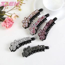 Hair Clips Fashion Women's Accessories With Spring Collet Decoration Inlaid Water Brick Simple Hairpin