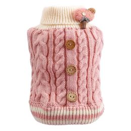 Dog Apparel Small Dog Cat Knited Sweater Dog Jumper with Cartoon Design Puppy Hoodie Winter Warm Clothes Apparel 231023
