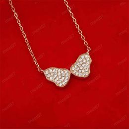 Gemstone double gourd diamond designer Pendant Necklace fine Birthstone crystal necklace Anniversary Birthday Gifts for women