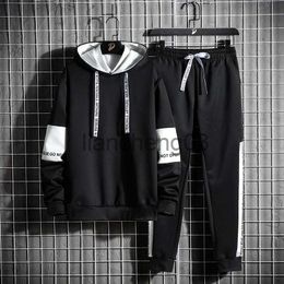 Men's Tracksuits Tracksuit Men Hooded Jogging Sports Suit Sweatshirt Outfit Spring Autumn Mens Sets Sportswear Male Hoodie+Pants 2PCS Set J231023