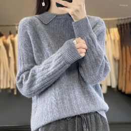 Women's Sweaters Women S Stylish Autumn And Winter 100 Cashmere Sweater Round Neck Pullover With Jacquard Hollow Design