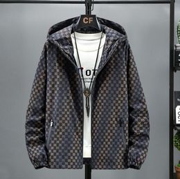 mens jacket black long sleeve hooded zip up outdoor designer jacket windbreaker men coat