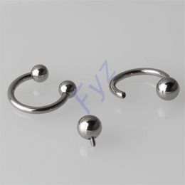 Stud G23 Internally Thread Ball Horseshoe Rings Piercing Ear Tragus Eyebrow Lip Ring Nose Hoop Septum Nipple Ring Jewellery 231020