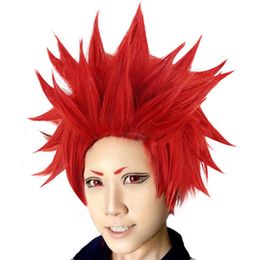 My Boku No Hero Academia Eijirou Kirishima Costume Wig Halloween Party Cosplay Role Playing