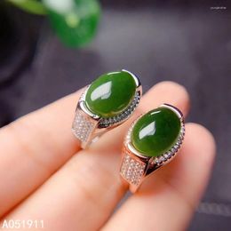 Cluster Rings KJJEAXCMY Fine Jewelry Natural Jasper 925 Sterling Silver Women Men Ring Support Test