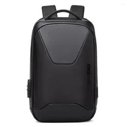 Backpack BANGE Leather Men Anti Theft Waterproof Laptop 15.6 Inch Daily Work Business School Back Pack Mochila For Male