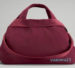 yoga high quality handbag slant shoulder tote bag solid color tennis yoga fitnessnylon waterproof storage bag with logo