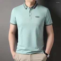 Men's Polos Temperament Summer Embroidered Polo Shirt Short Sleeve Handsome Simple Thin T-shirt Top Fir