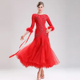 Stage Wear Modern Ballroom Dance Competition Dresses Standard Waltz Dancing Clothes Tango Costumes