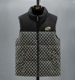 23ss mens vest Patchwork embroidery puffer vest men Thickened warm down cotton designer vest