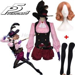 Cosplay Anime Persona Okumura Costume Full Set with Hat Socks Adult P Noir Haru Okumuracostumes Outfit Custom Made