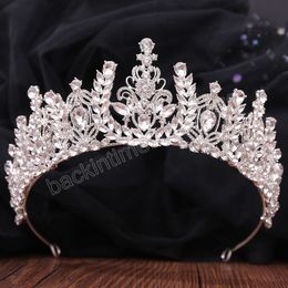5 Colors Luxury Crystal Tiara Crown For Women Wedding Party Dress Elegant Queen Bridal Bride Crown Headband Headwear