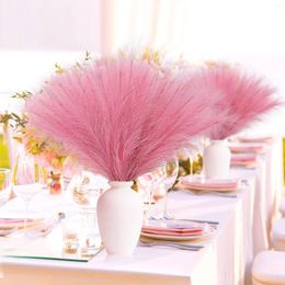 Decorative Flowers 100PCS Artificial Pampas Grass Fluffy Faux For Home Wedding Boho Decor Plants Decoration