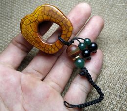 Keychains Handmade Key Chain Gift Cow Bone Pendant Ring Featured Tibetan Car
