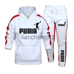 Men's Tracksuits Men Tracksuit Printing Sweatshirts Outfit Two Piece Set Sportwear Hoodies Drawstring Sweatpants Sports Suits Male Casual Clothes J231023