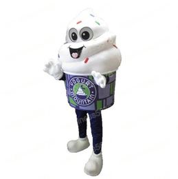 Performance Ice cream Mascot Costumes Top Quality Cartoon Character Outfit Suit Carnival Adults Size Halloween Christmas Party Carnival Dress suits