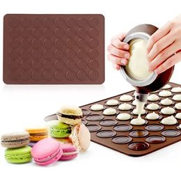 Baking Moulds 4830 Holes Non-Stick Silicone Macaron Macaroon Pastry Oven Baking Mould Sheet Mat Diy Mould Useful Tools Cake Bakeware Cake Mould 231023