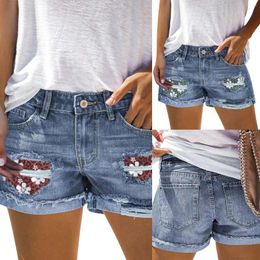 Women's Jeans Women Summer Short Pant Jean High Waist Loose Sexy Slim Hole Shorts Pocket Fashion Casual