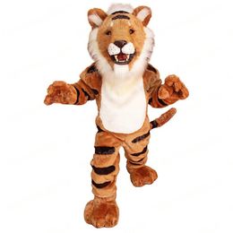 High quality Tiger Mascot Costume Carnival Unisex Outfit Adults Size Christmas Birthday Party Outdoor Dress Up Promotional Props