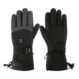 Sports Gloves Winter thickened electric heating cold proof heating gloves touch screen charging warm skiing gloves 231023