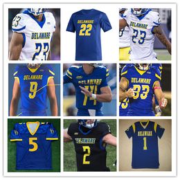 Delaware Blue Hens College Football Jersey Ryan O'Connor Zach Marker Marcus Yarns Kyron Cumby Jourdan Townsend Chandler Harvin Tyron Herring Chase McGowan Taylor 4X